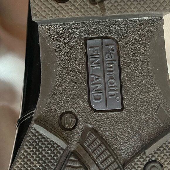 🔥Rare‎ Palmroth Chelsea black Patent Lambs wool ankle boots, size 41 - Picture 6 of 12